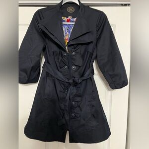 Anthropologie Idra size 4 Raincoat navy